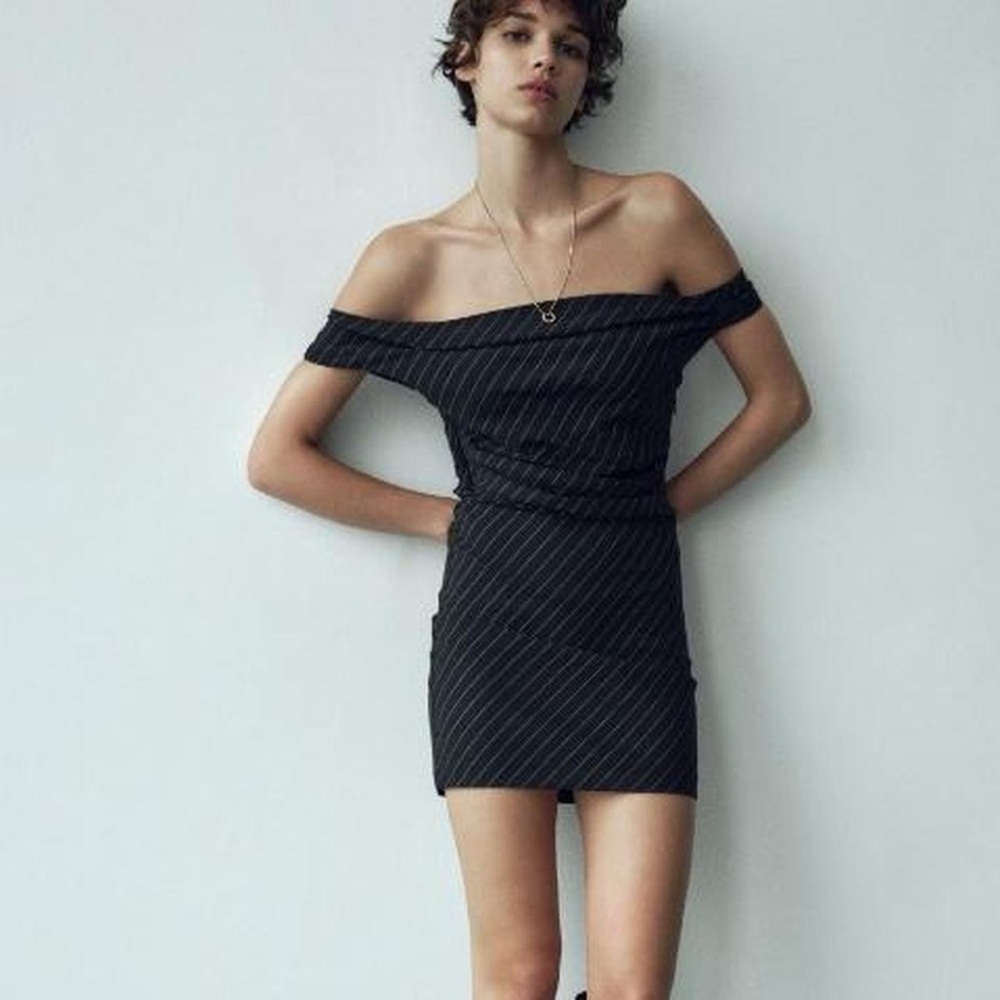 ZARA PINSTRIPE MINI DRESS